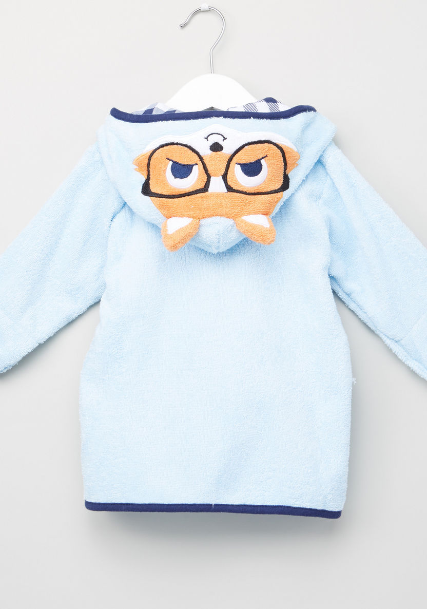 Hudson Baby Tie-Up Bathrobe with Long Sleeves and Hood-Towels and Flannels-image-2