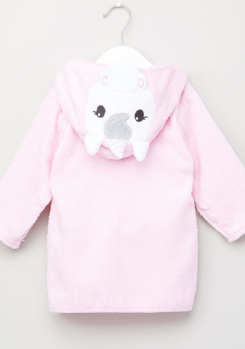 Hudson Baby Unicorn Hood Bathrobe with Long Sleeves-Towels and Flannels-image-2