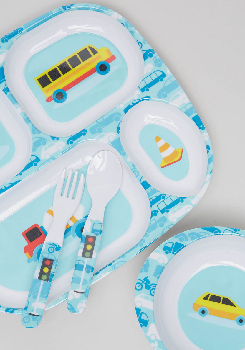 Juniors Printed 5-Piece Dinner Set-Mealtime Essentials-image-2