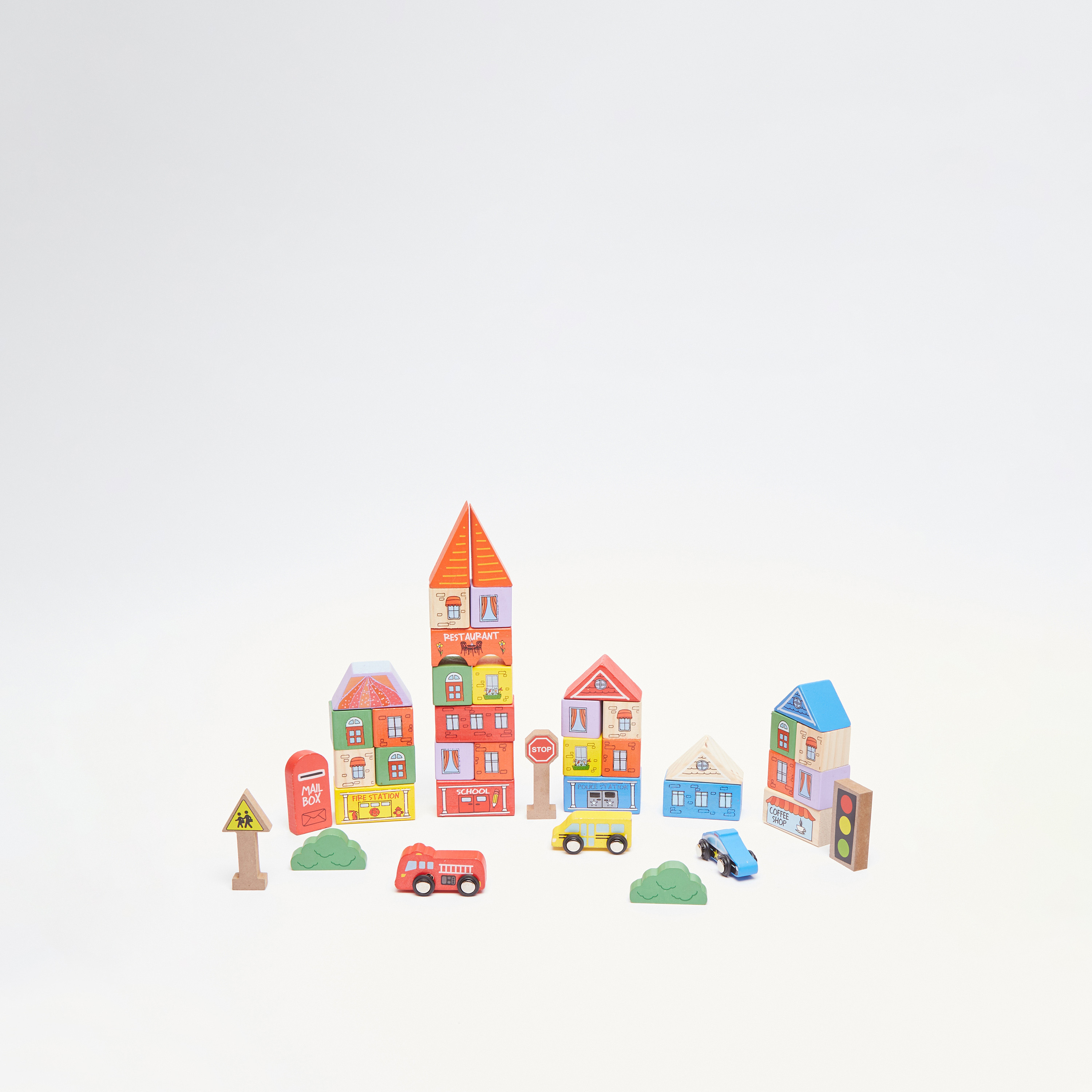 Juniors Wooden City Blocks Set - 40 Pieces-toys-buildingblocks-blocks-image-1