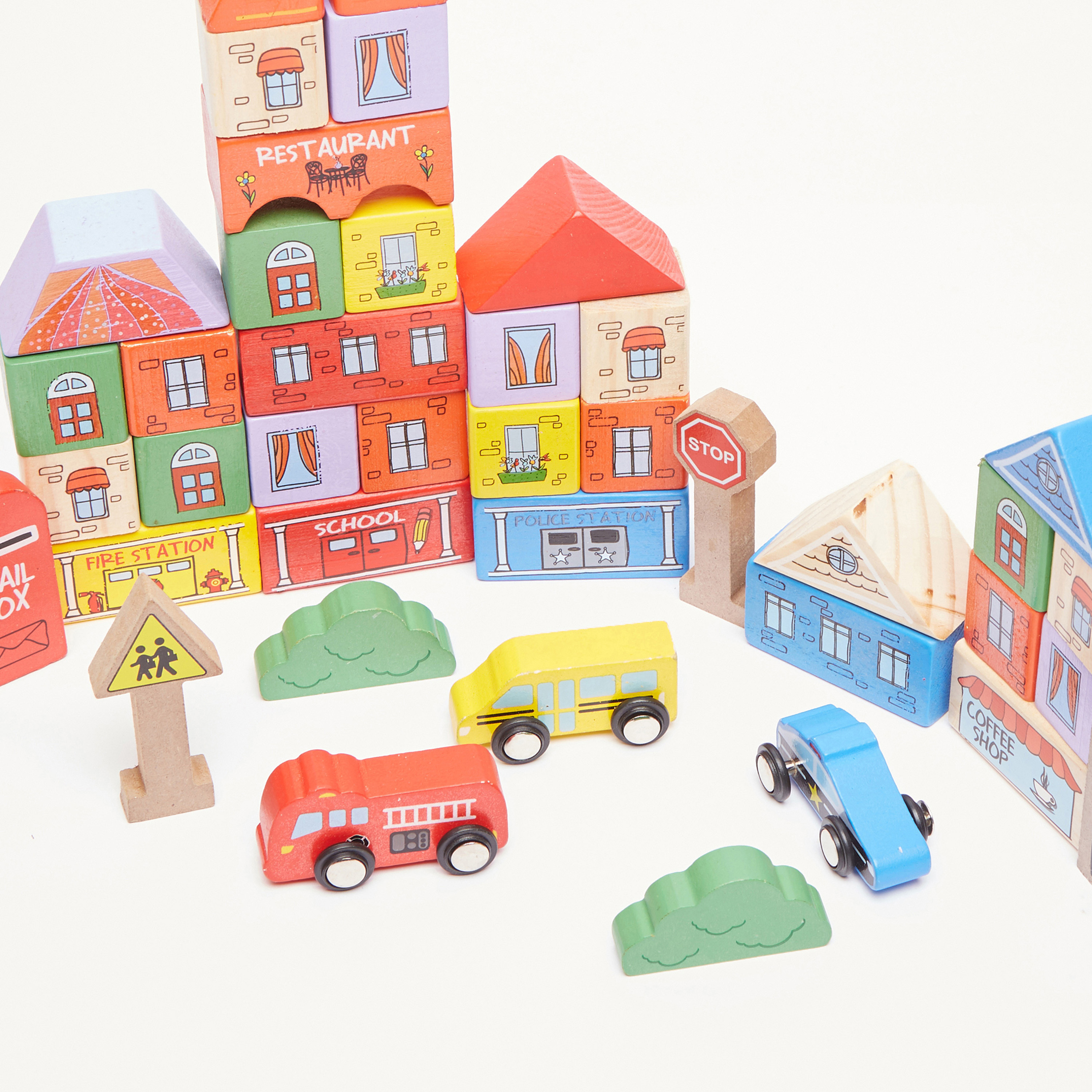 Juniors Wooden City Blocks Set - 40 Pieces-toys-buildingblocks-blocks-image-2
