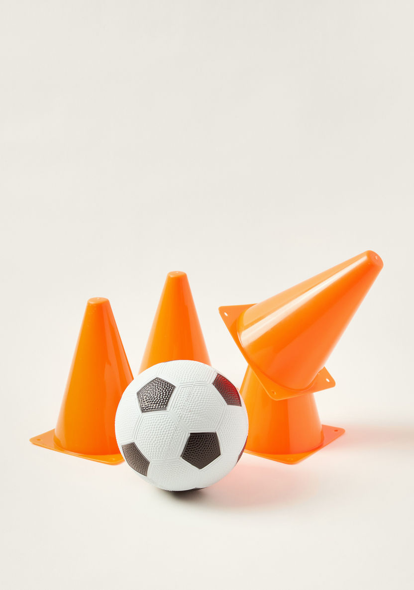 Juniors Football Trainer Playset with 4 Cones-Outdoor Activity-image-0