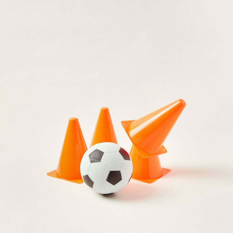 Juniors Football Trainer Playset with 4 Cones