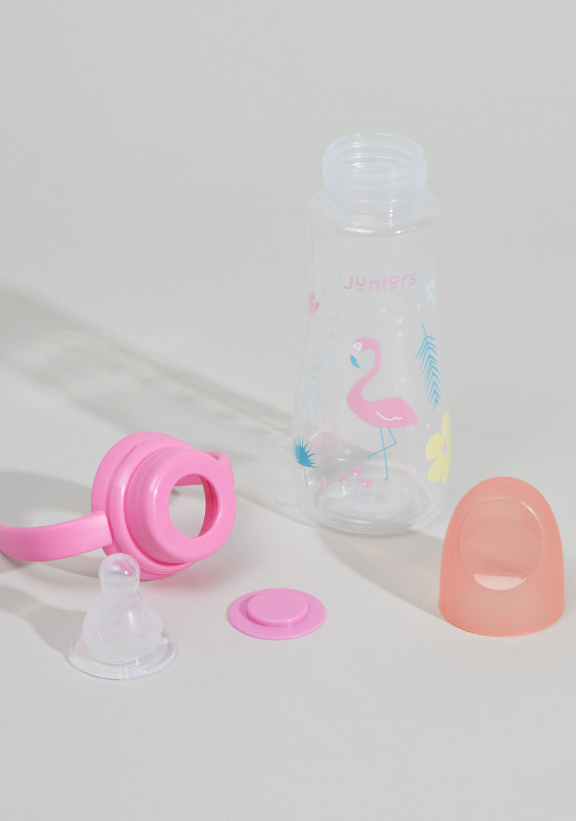 Juniors Flamingo Printed Feeding Bottle - 250 ml-Bottles and Teats-image-1