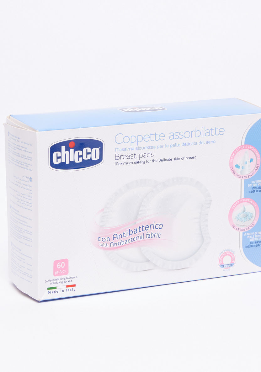 Chicco Anti-Bacterial Breast Pads - Set of 60-Nursing-image-0