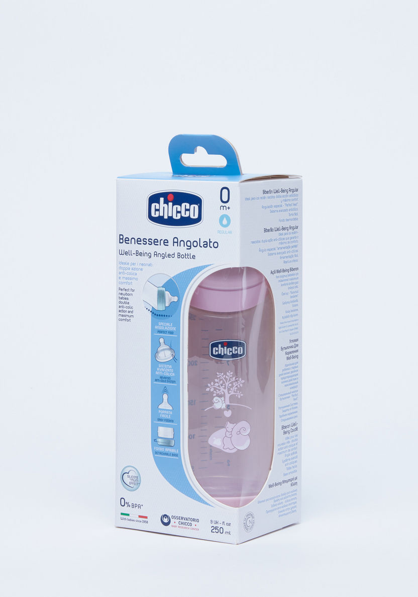 Chicco Angled Feeding Bottle with Cap- 250 ml-Bottles and Teats-image-3