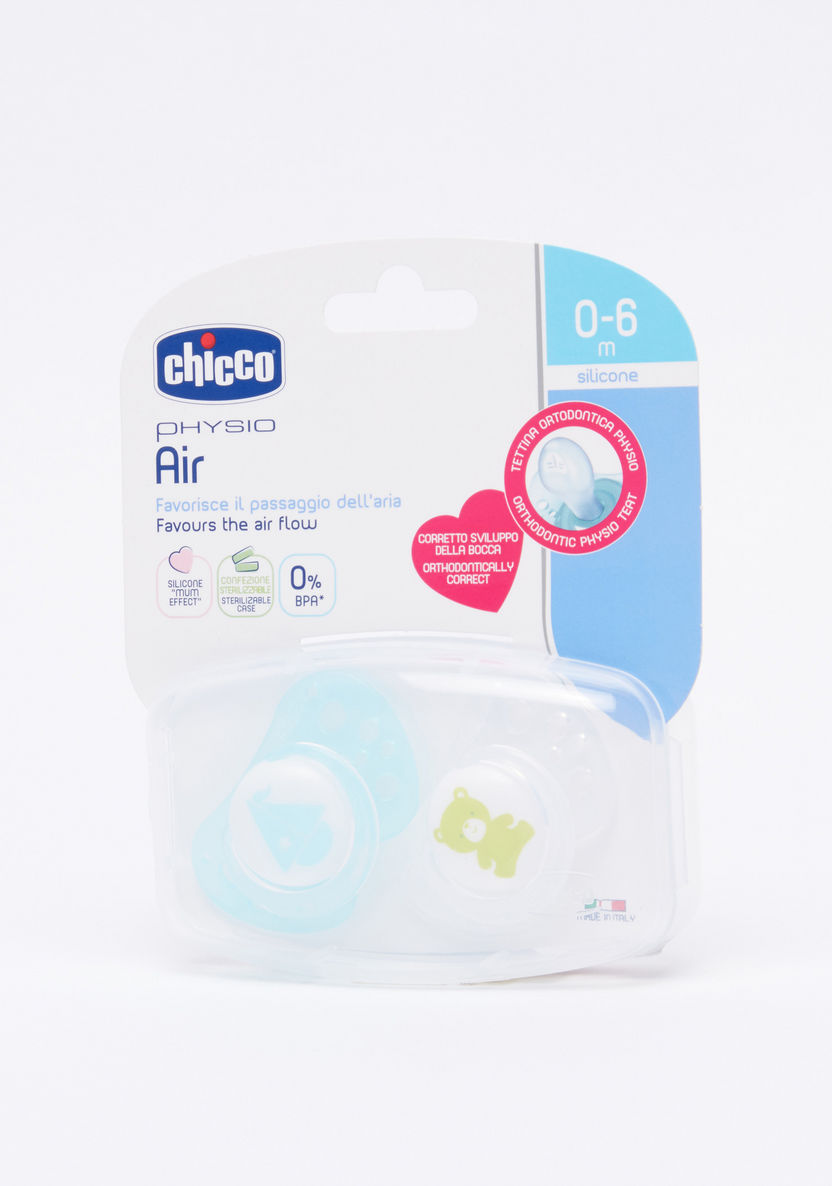 Chicco Printed Soother - Set of 2-Pacifiers-image-0