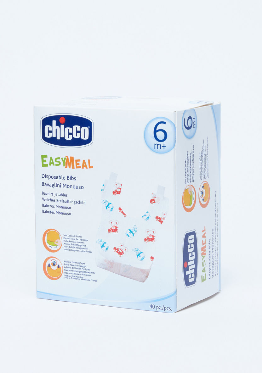 Chicco Printed Disposable Bib - Set of 40-Accessories-image-2