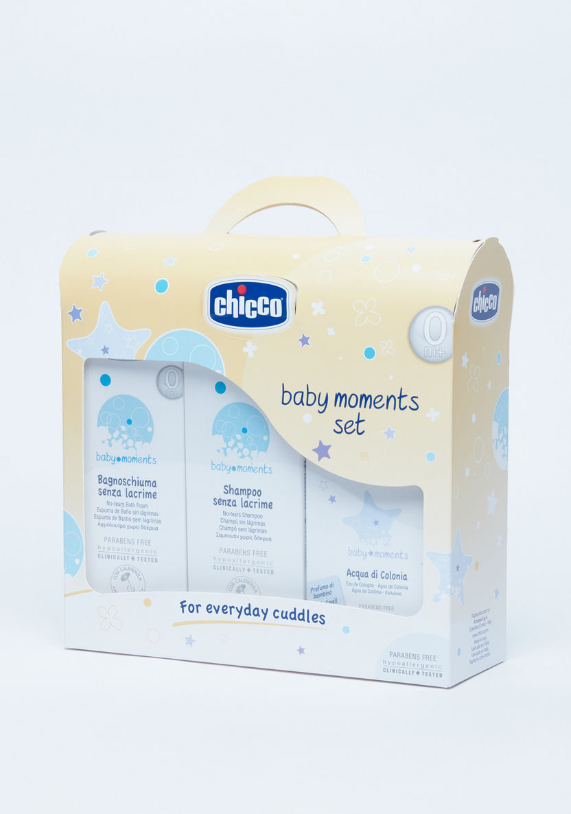 Chicco Baby Moments 3-Piece Gift Set-Hair%2C Body and Skin-image-1