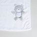 Juniors Waffle Blanket with Bear Applique Detail - 80x110 cms-Blankets and Throws-thumbnail-2