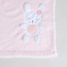 Waffle Textured 3D Bunny Applique Blanket - 80x110 cms-Blankets and Throws-thumbnail-2