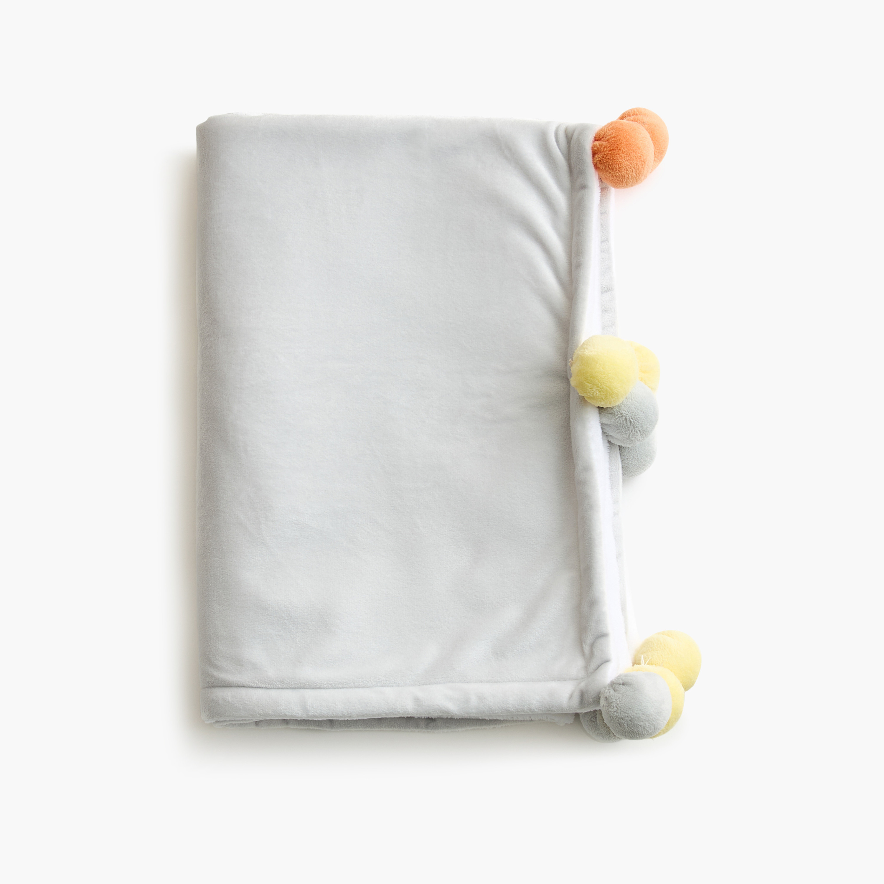 Juniors Suede Pom-Pom Detail Plush Blanket - 76x102 cms-baby-nursery-blanketsandswaddles-blanketsandquilts-image-3