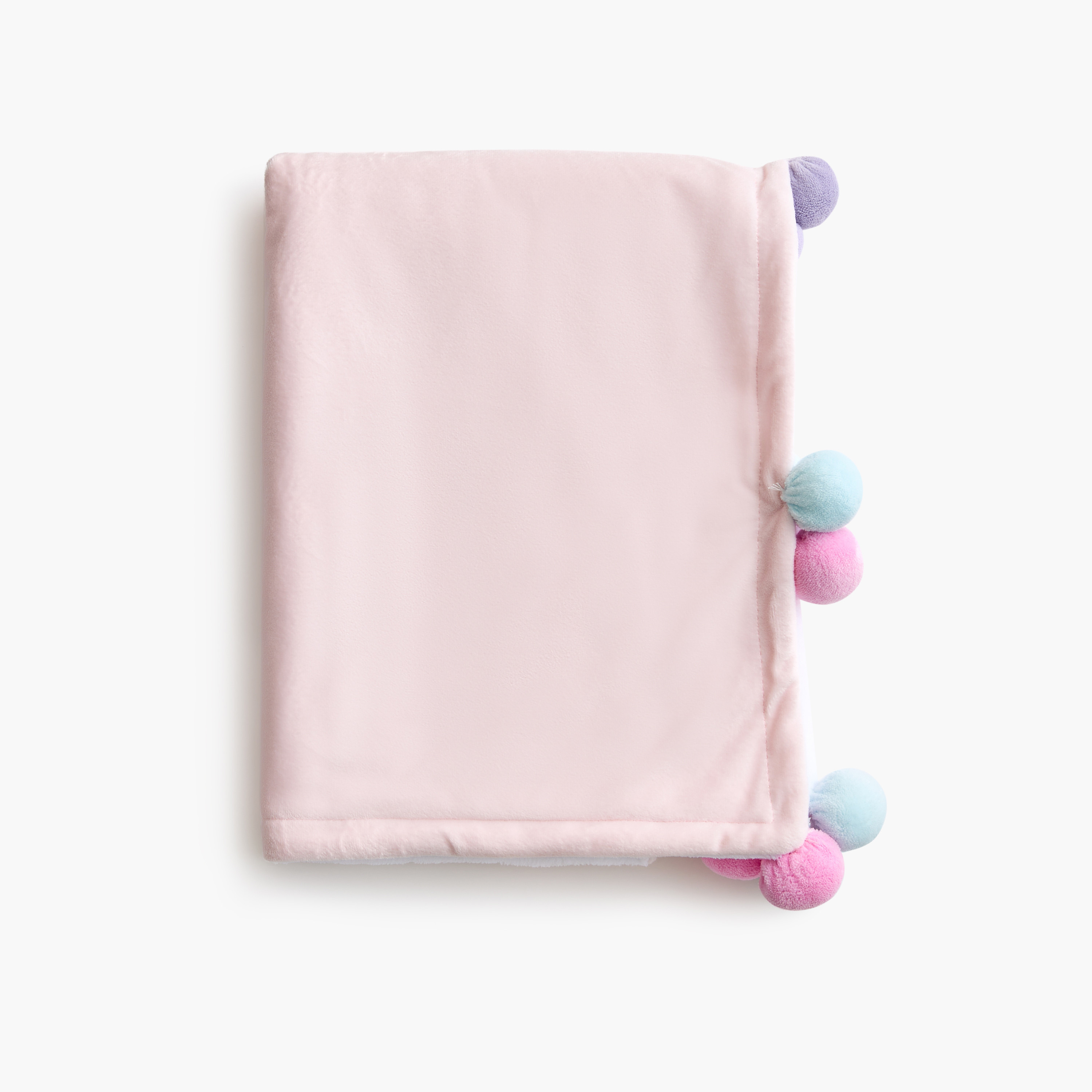 Juniors Suede Pom-Pom Detail Plush Blanket - 76x102 cms-baby-nursery-blanketsandswaddles-blanketsandquilts-image-3