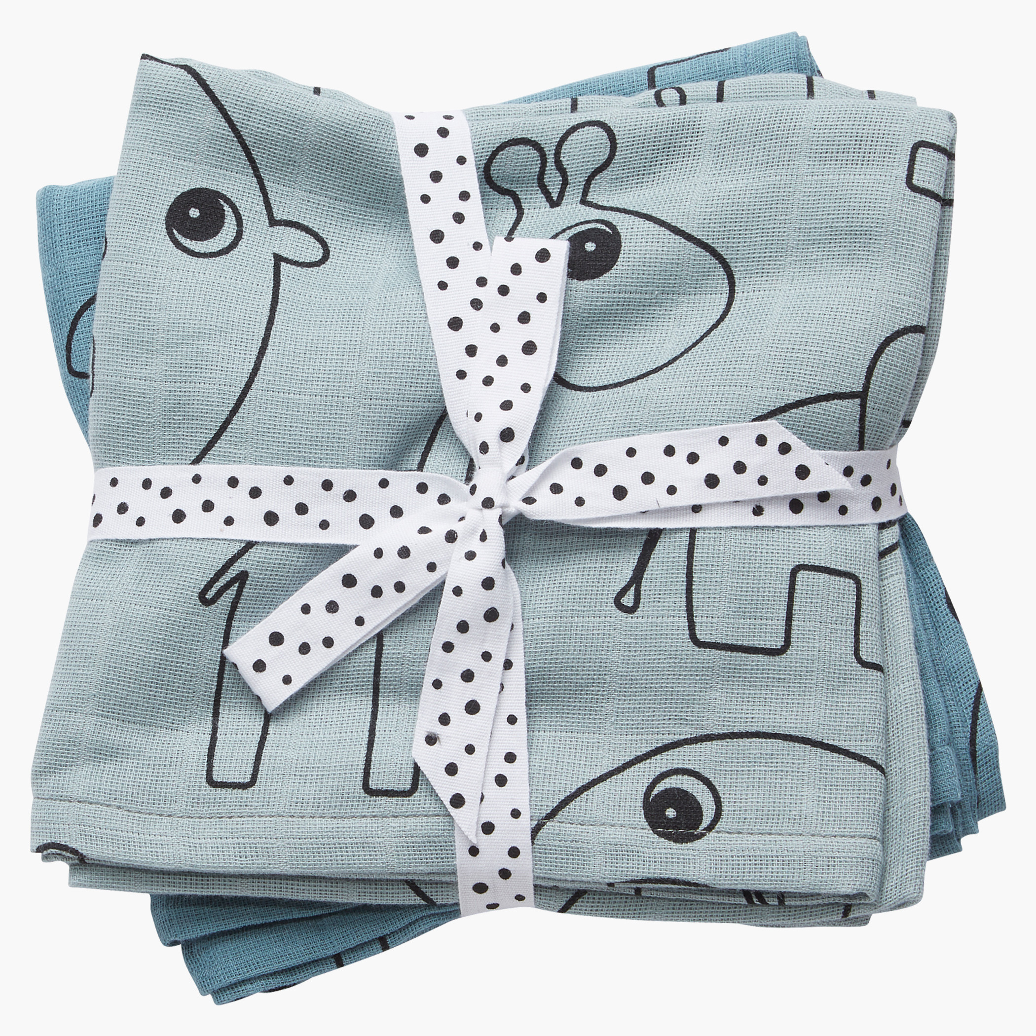 قماش تجشؤ مزين بطبعات من دون باي بير طقم قطعتين-baby-feeding-accessories-image-1