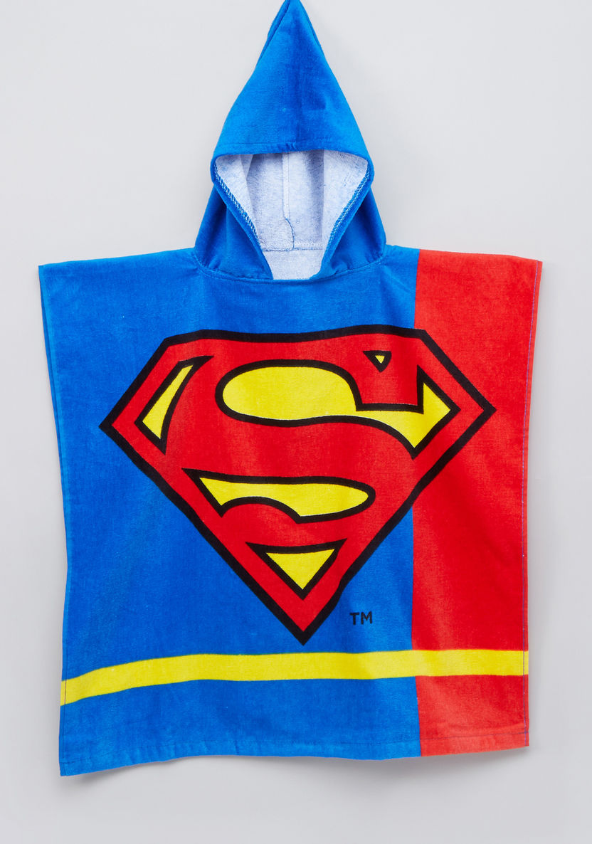 Superman Printed Poncho Towel with Hood-Towels and Flannels-image-2