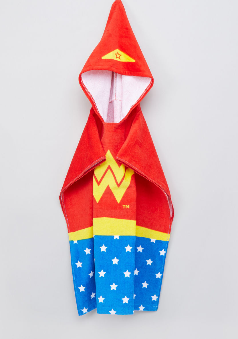 Wonder Woman Printed Poncho Towel with Hood-Towels and Flannels-image-0