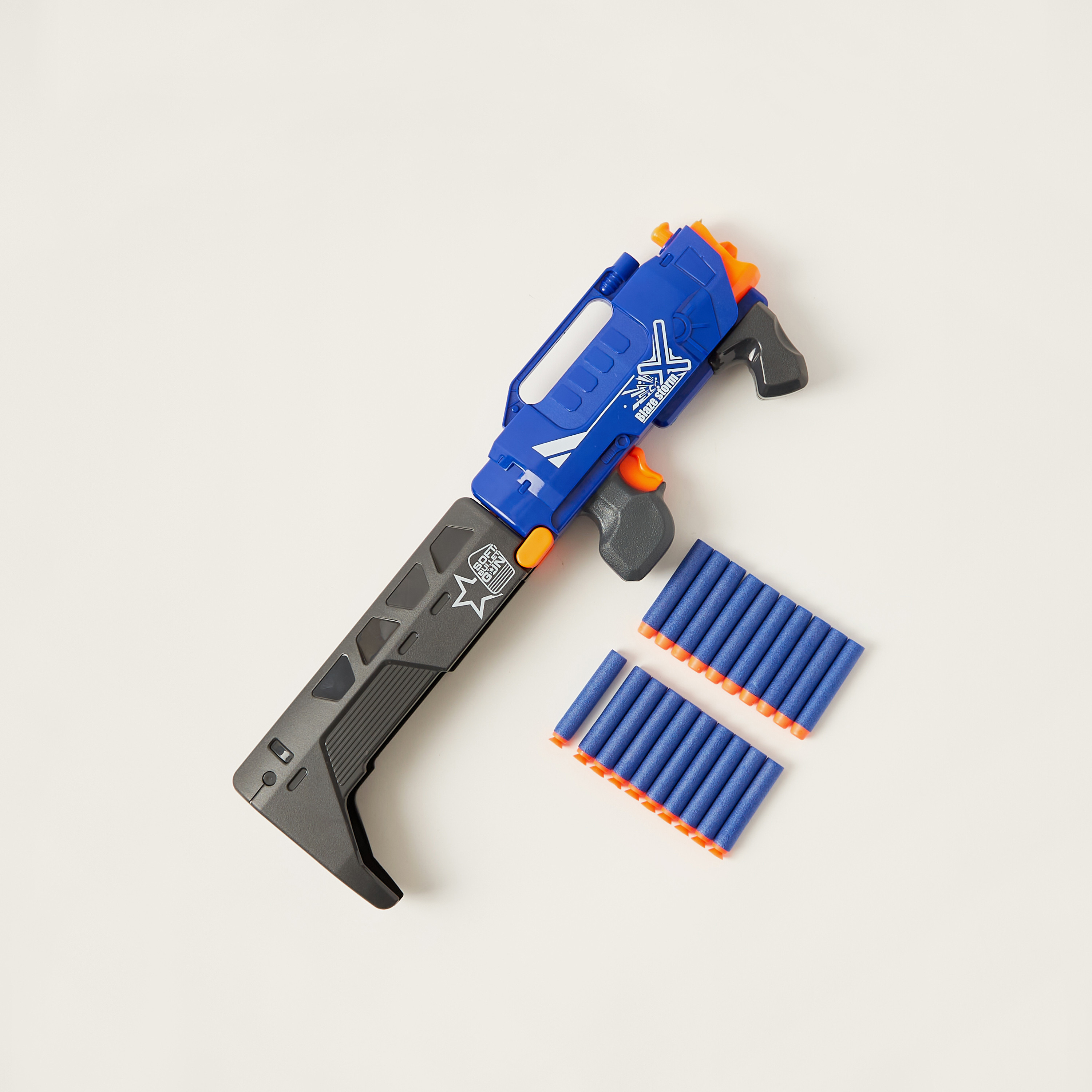 Blaze Storm Manual Soft Dart Gun with 20-Piece Dart Bullets-toys-outdoor-gunsandfoamblasters-image-1