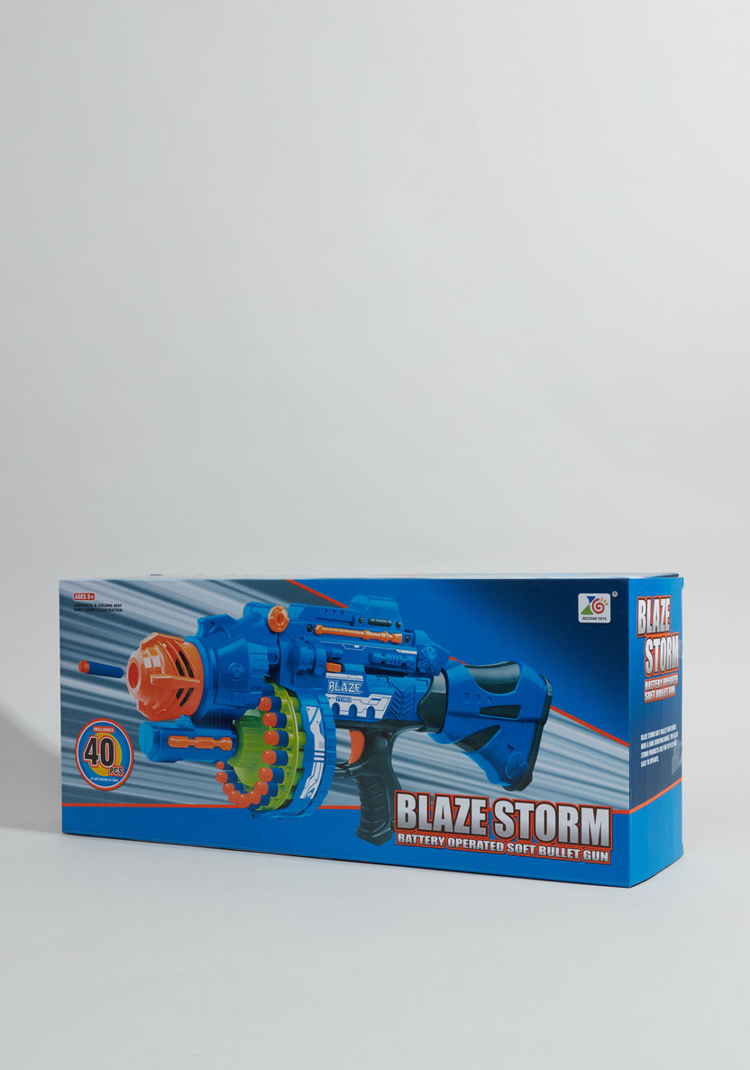 Blaze Storm Battery Operated Soft Dart Gun with 40-Piece Dart Bullets-Action Figures and Playsets-image-0