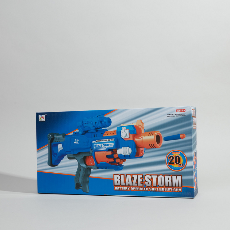 Blaze Storm Battery Operated Soft Dart Gun with 20-Piece Dart Bullets