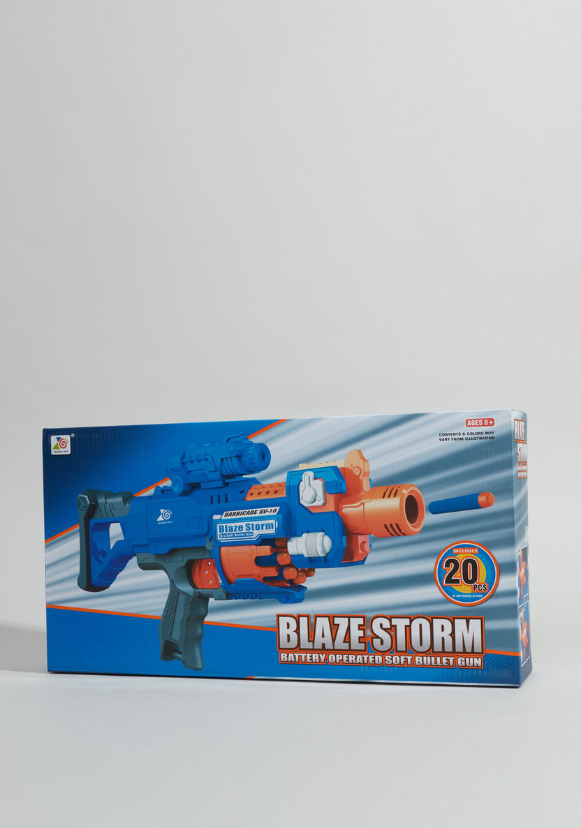 Blaze Storm Battery Operated Soft Dart Gun with 20-Piece Dart Bullets-Action Figures and Playsets-image-0