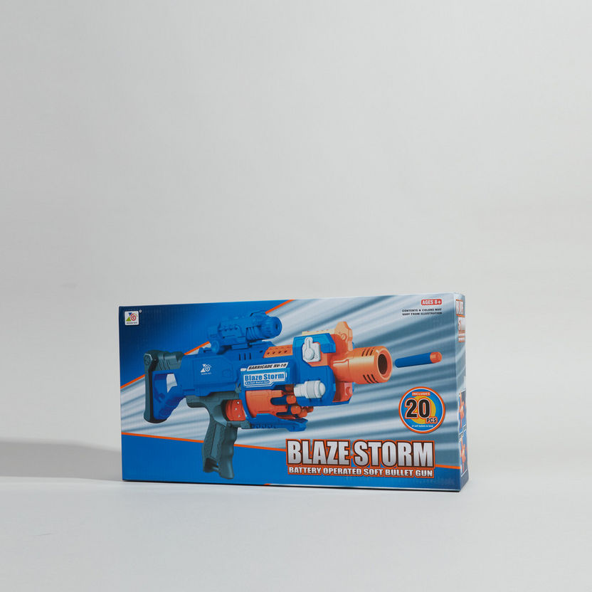 Blaze Storm Battery Operated Soft Dart Gun with 20-Piece Dart Bullets-Action Figures and Playsets-image-0