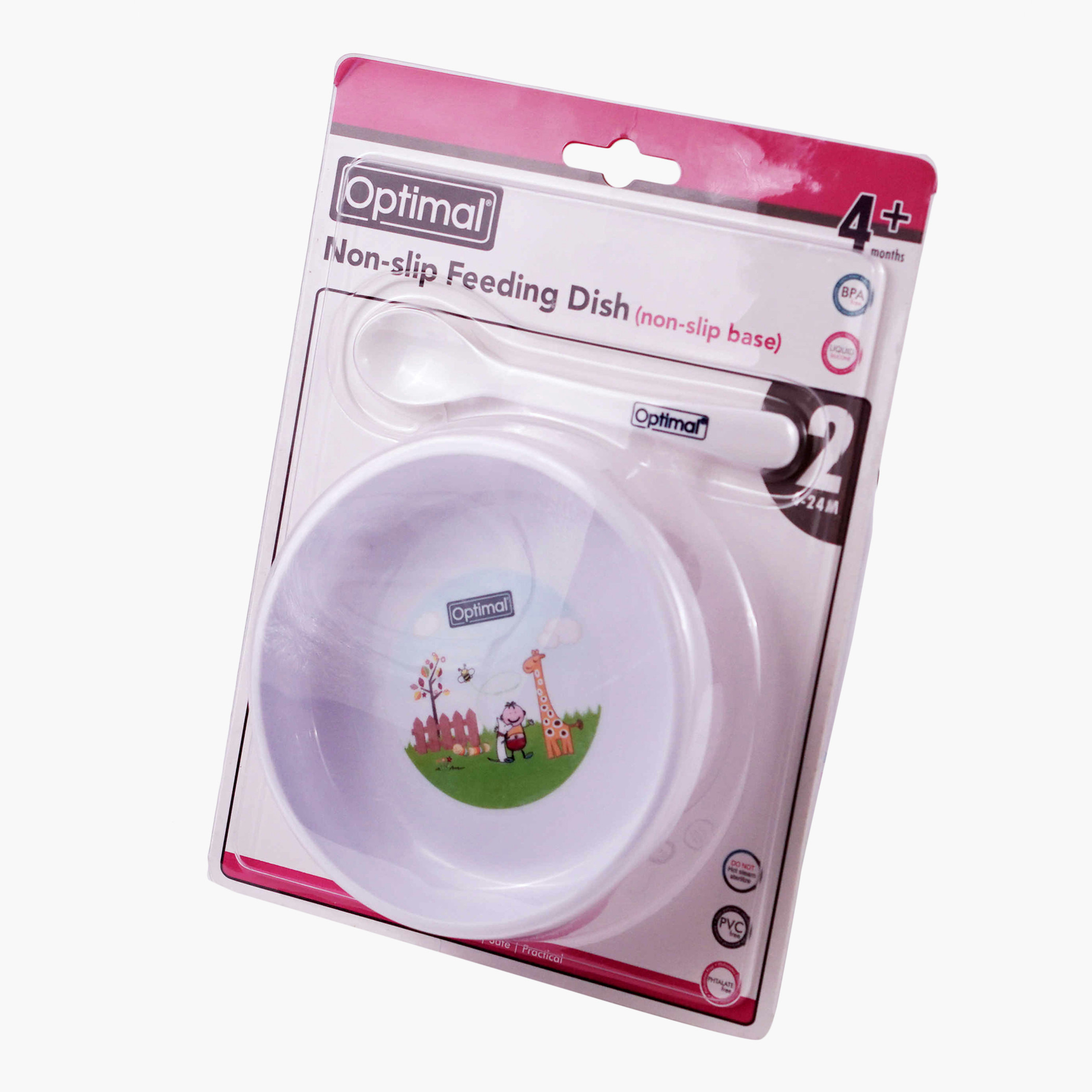Optimal Printed Non-Slip Feeding Dish with Spoon-baby-feeding-mealtimeessentials-image-1