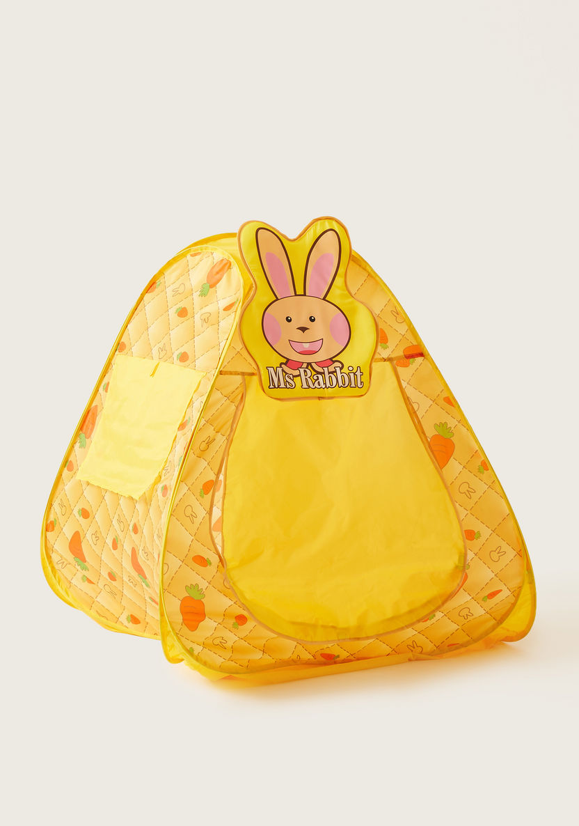 Juniors Rabbit Printed Play Tent with Balls-Outdoor Activity-image-0