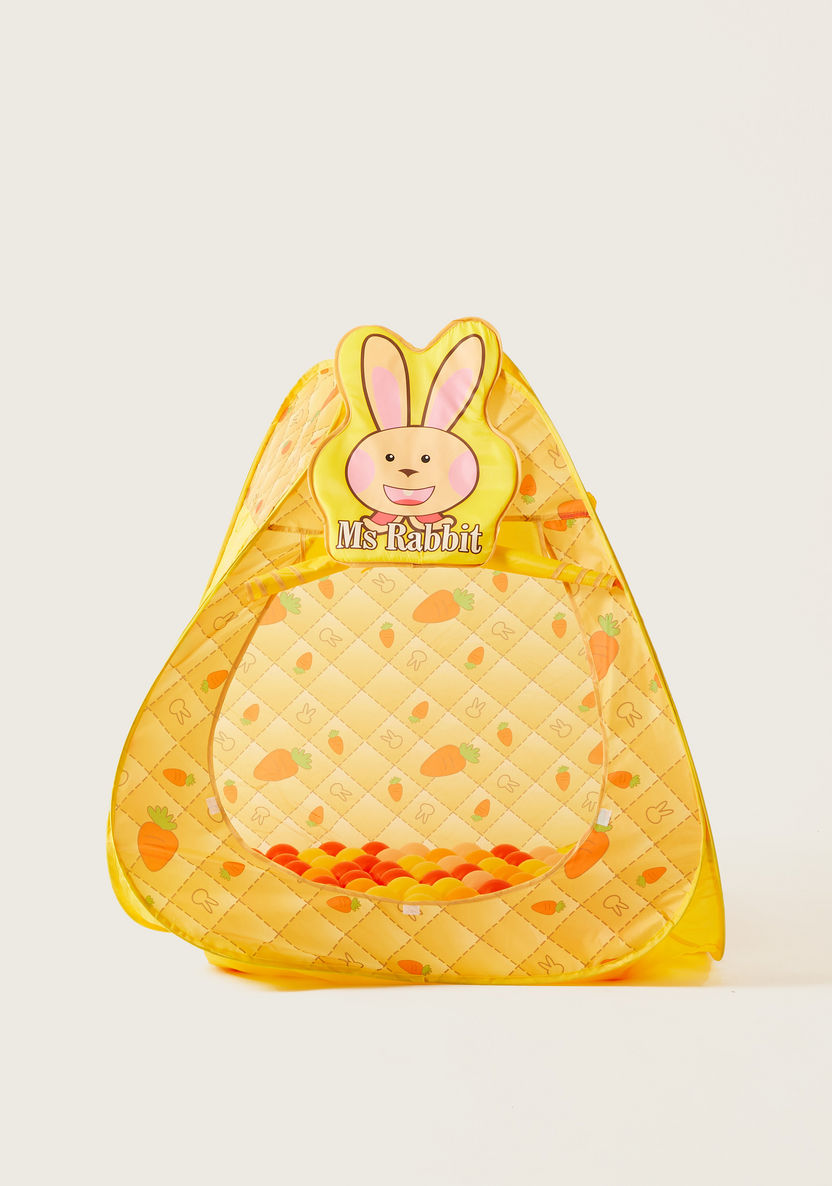 Juniors Rabbit Printed Play Tent with Balls-Outdoor Activity-image-1