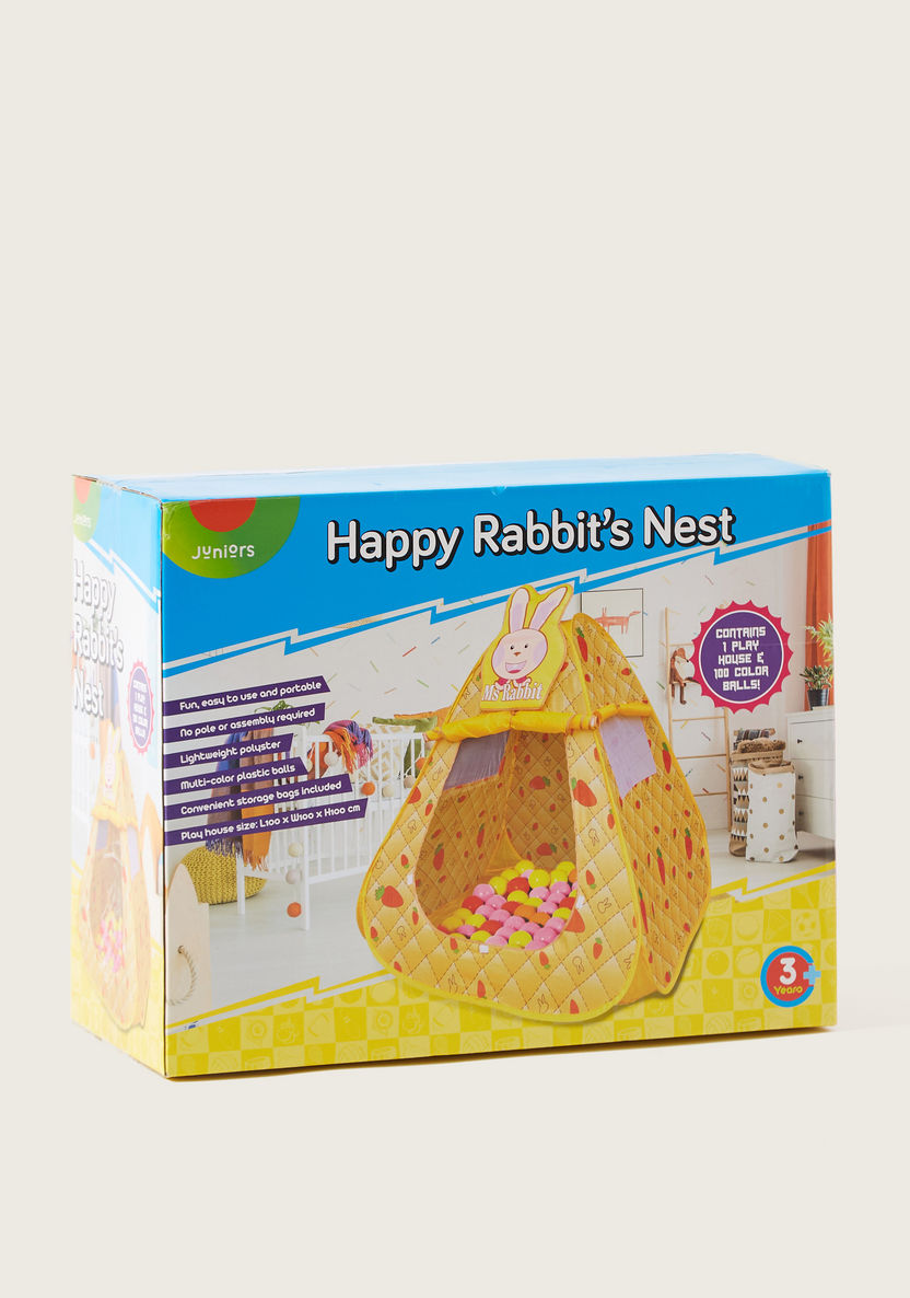 Juniors Rabbit Printed Play Tent with Balls-Outdoor Activity-image-5