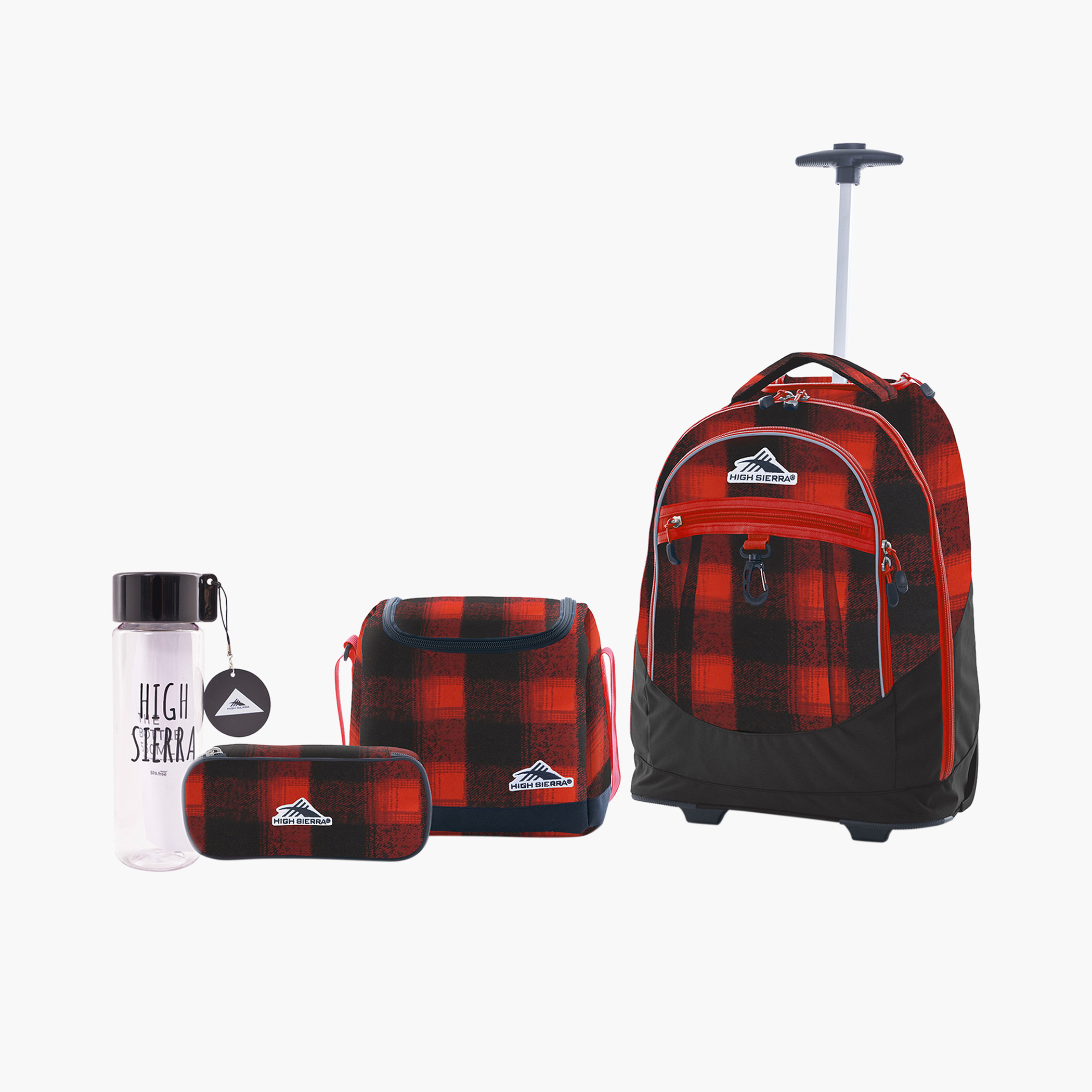 Buy High Sierra Printed 4 Piece Trolley Backpack Set Online Mothercare Bahrain