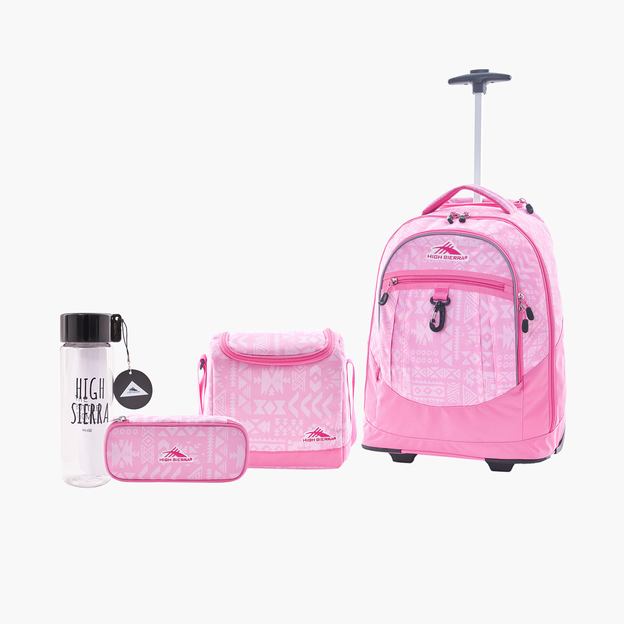 Buy High Sierra Printed 4 Piece Trolley Backpack Set Online for