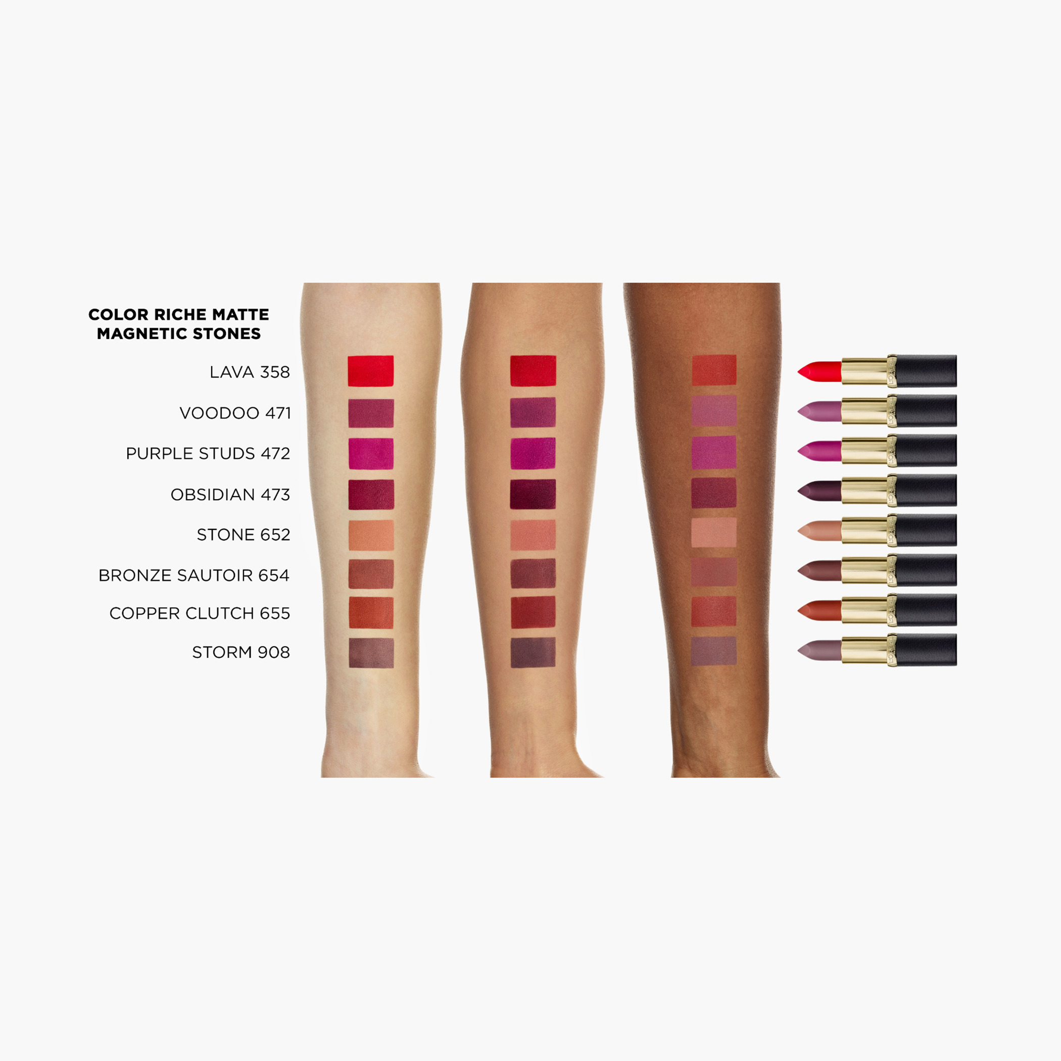 أحمر شفاه ماجنتيك ستونز مات من لوريال باريس-beautyandpersonalcare-makeup-lips-lipsticks-image-3
