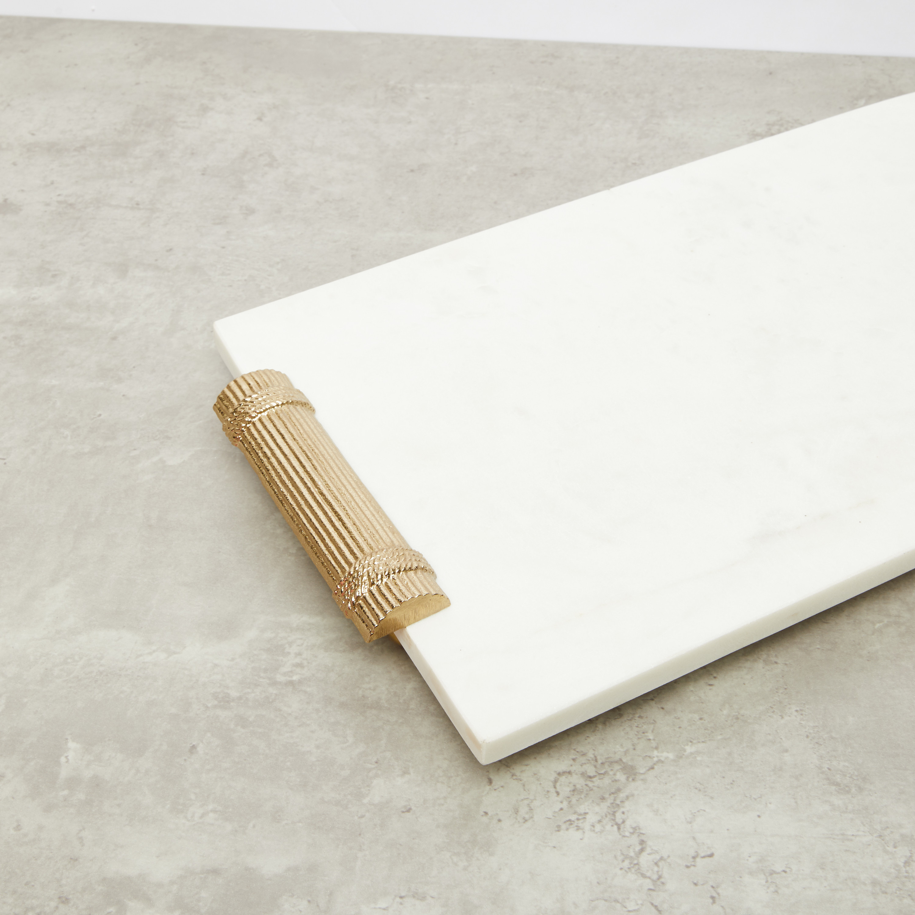 Rectangular  Marble Tray with Handle - 43x25x5 cms-household-dining-serveware-servingtrays-image-3