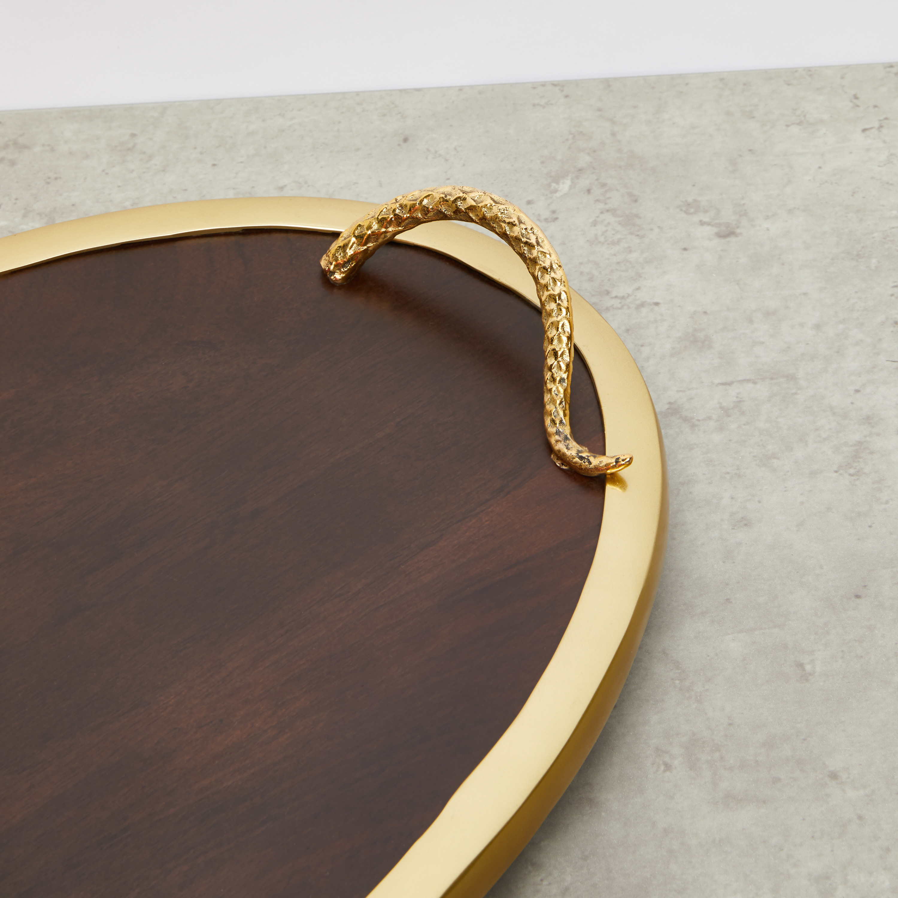 Decorative Oval Tray with Handles-household-dining-serveware-servingtrays-image-3