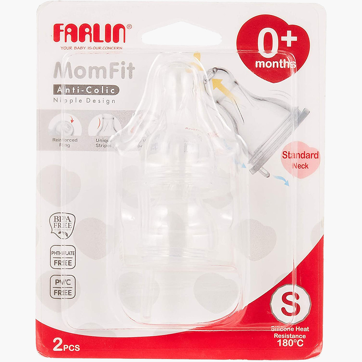 FARLIN 2-Piece Stretchy Anti-Fur Teats Set - Small-baby-feeding-feedingbottles-bottlesandteats-image-1