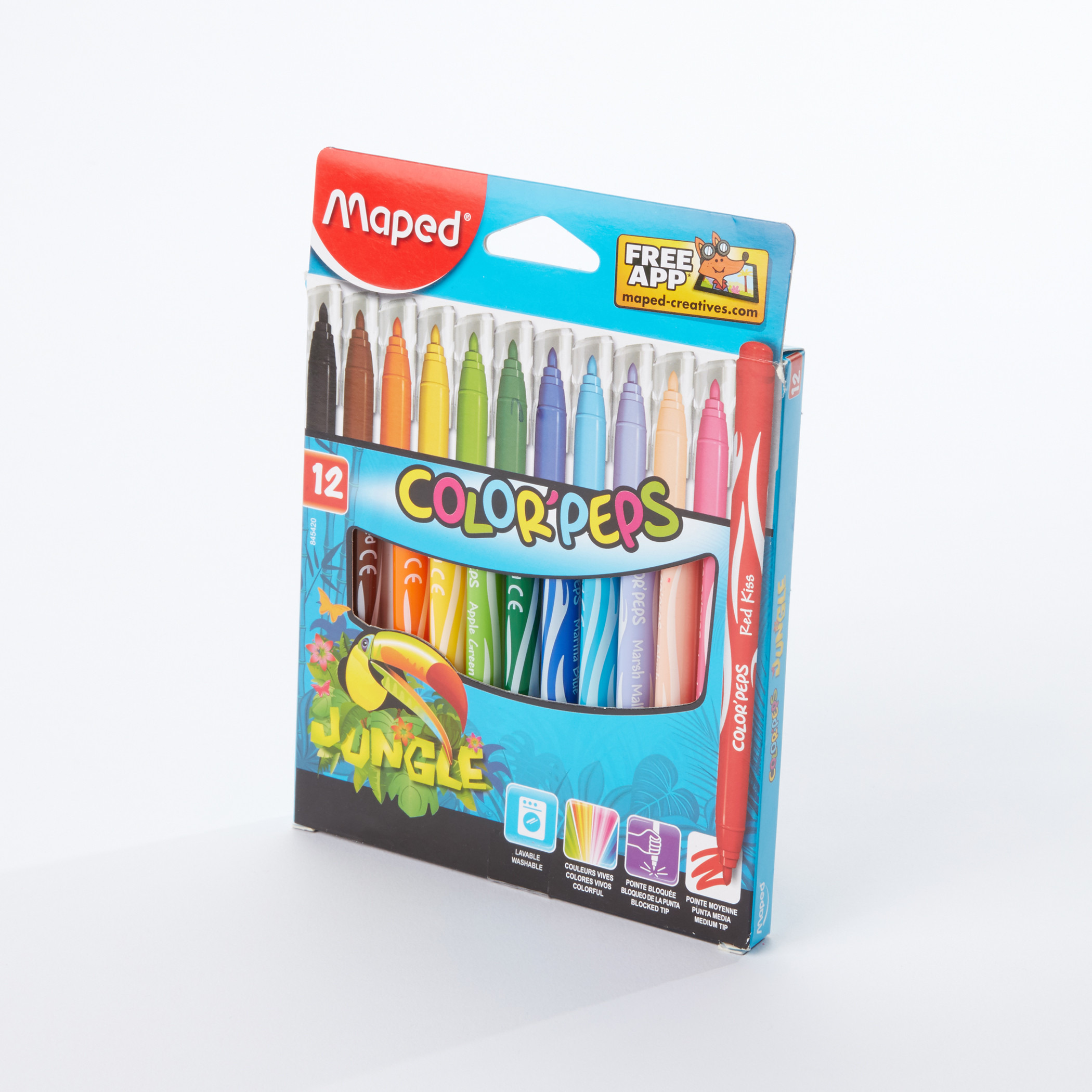 طقم أقلام تلوين من 12 قطعة-school-stationery-pensandpencils-image-1