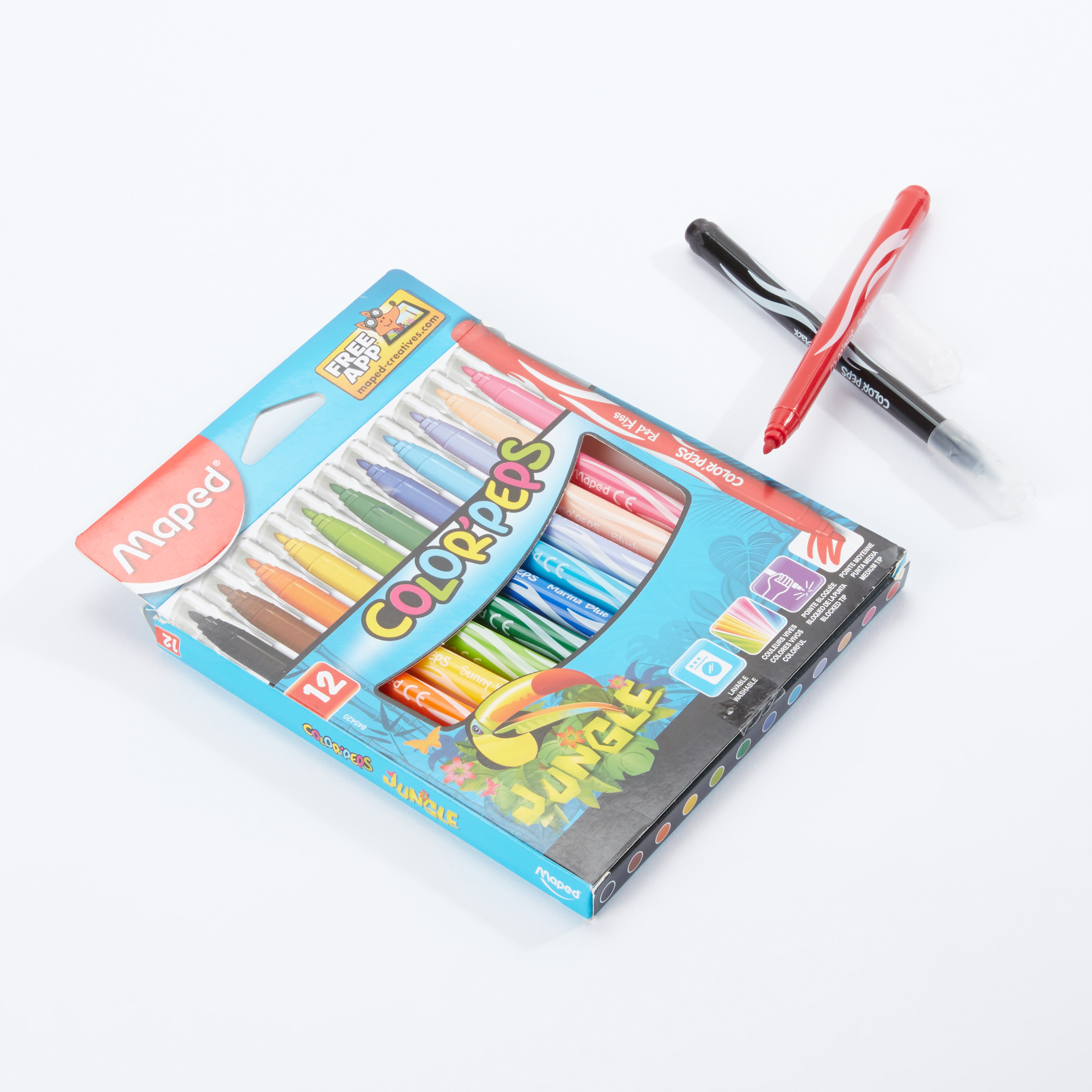 طقم أقلام تلوين من 12 قطعة-school-stationery-pensandpencils-image-2