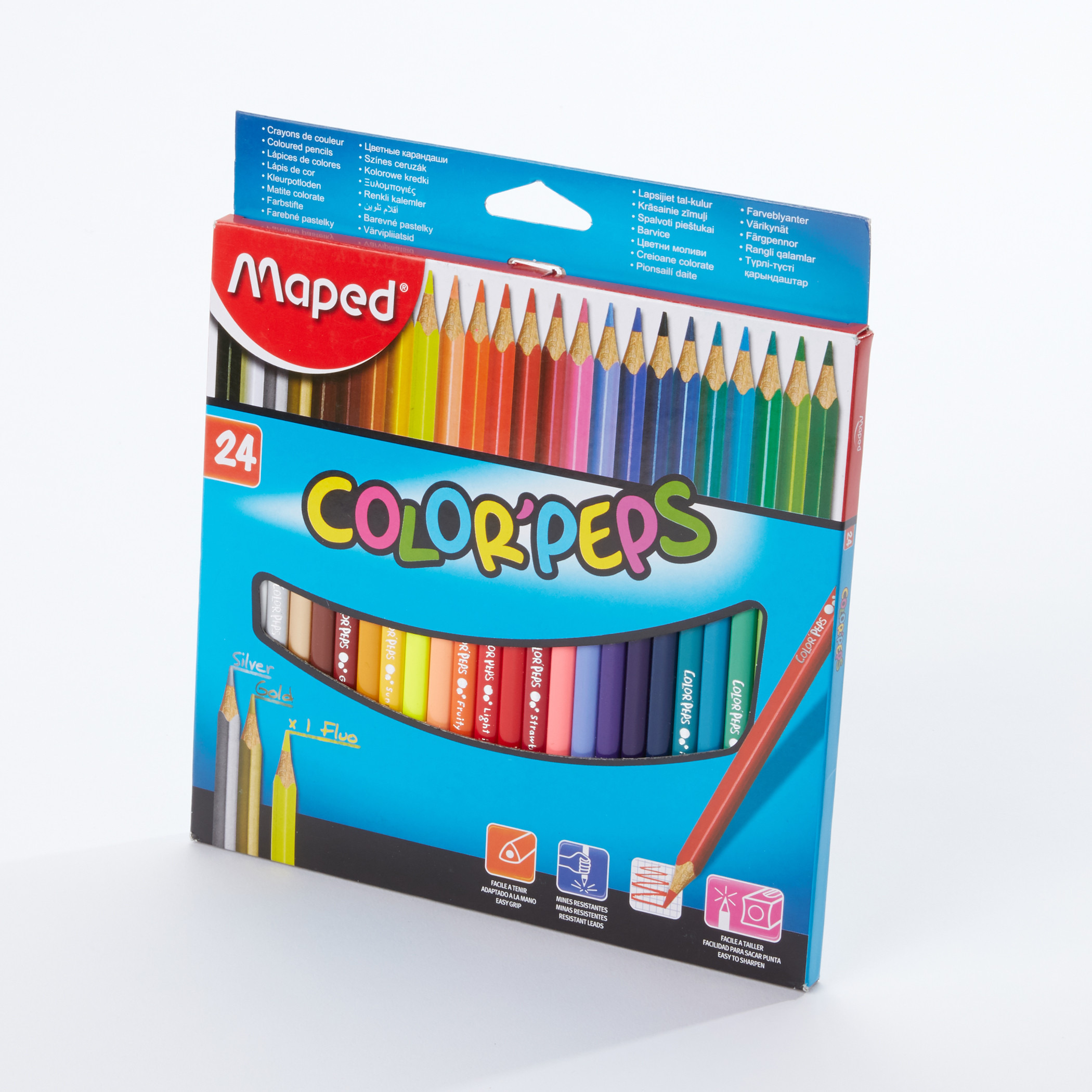 طقم أقلام ملونة متنوعة - 24 قطعة-school-stationery-pensandpencils-image-1