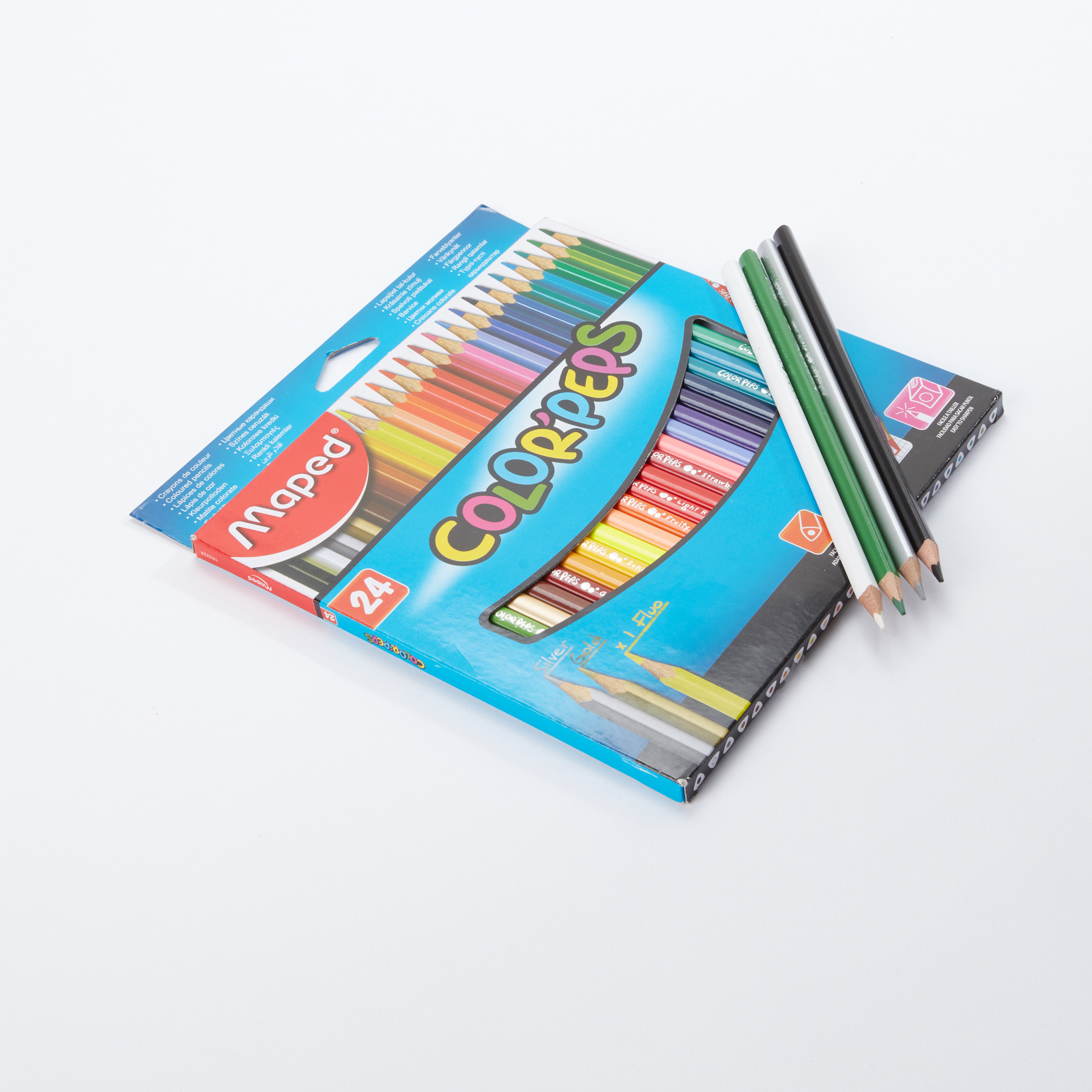 طقم أقلام ملونة متنوعة - 24 قطعة-school-stationery-pensandpencils-image-2