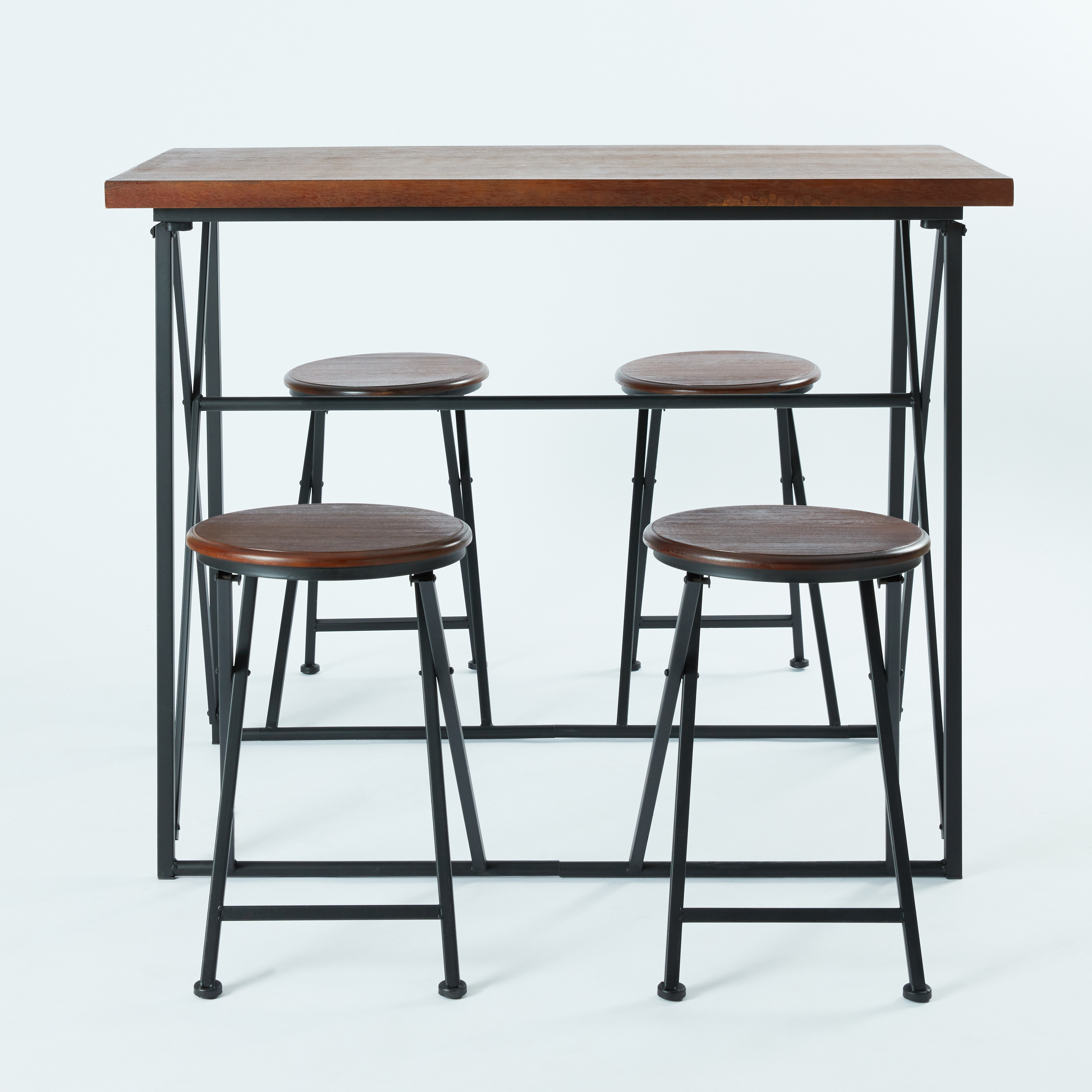 Foldable table with deals stools