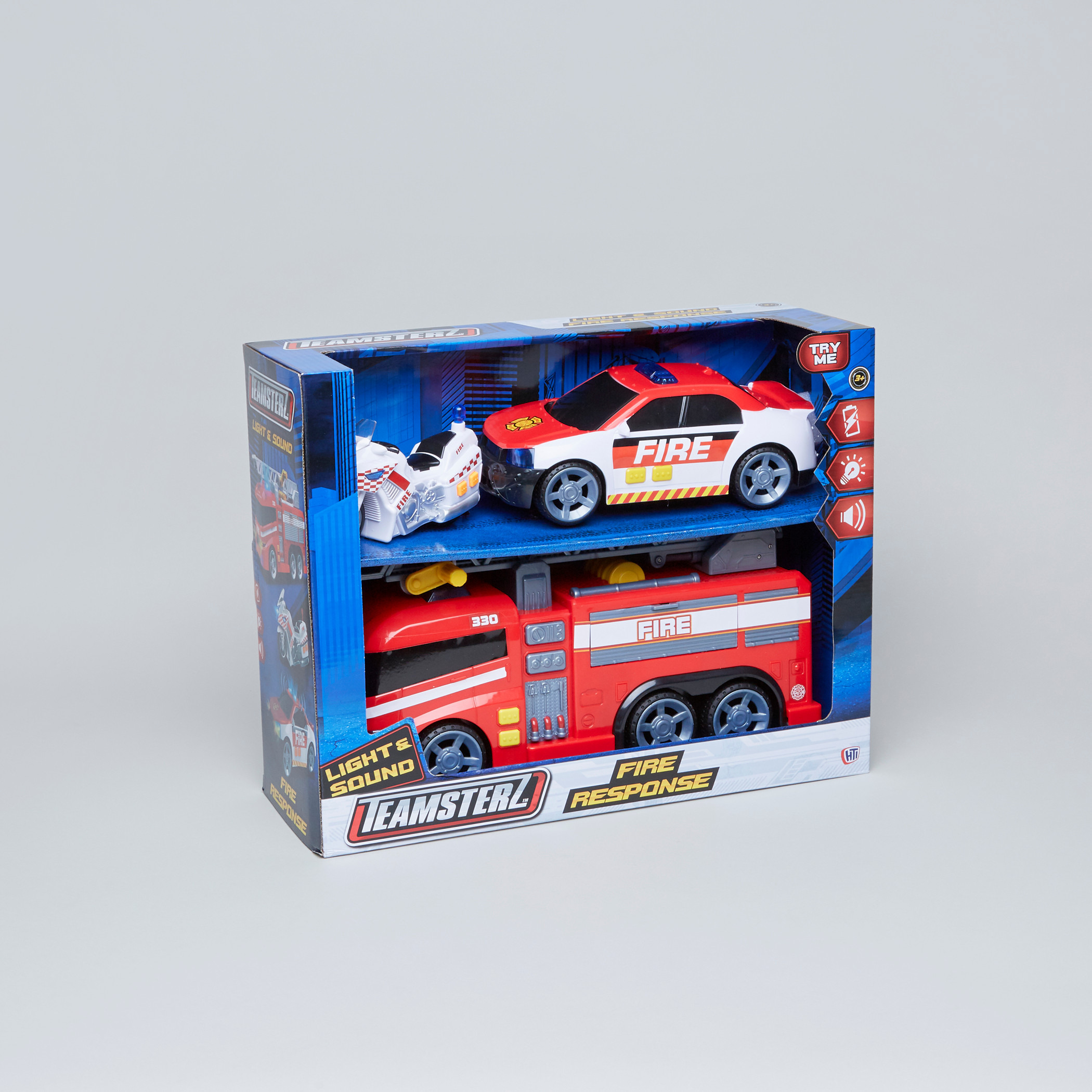 مجموعة لعبة سيارة الإطفاء مع أضواء وأصوات من تيمسترز.-toys-playvehicles-utilityvehicles-image-1