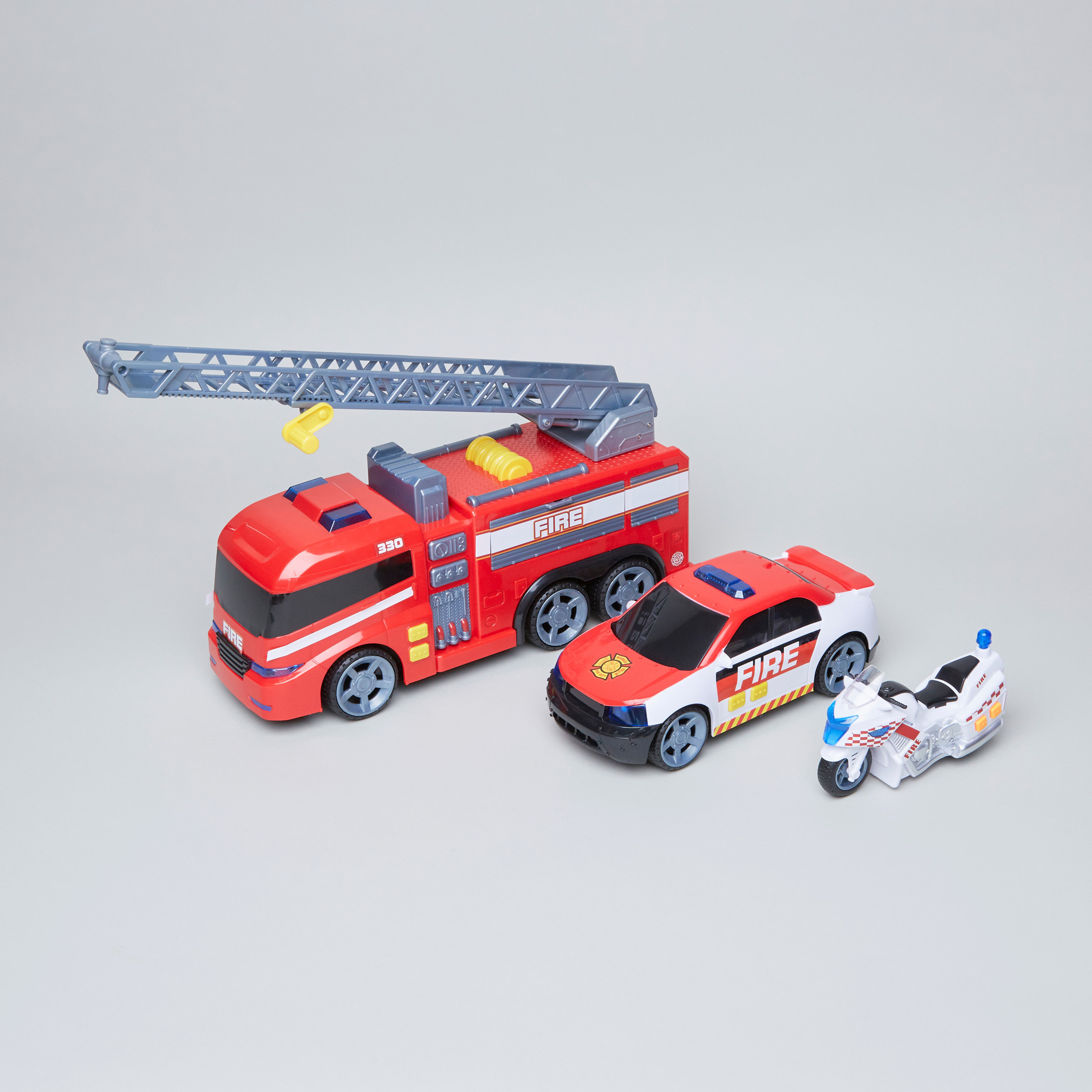 مجموعة لعبة سيارة الإطفاء مع أضواء وأصوات من تيمسترز.-toys-playvehicles-utilityvehicles-image-2