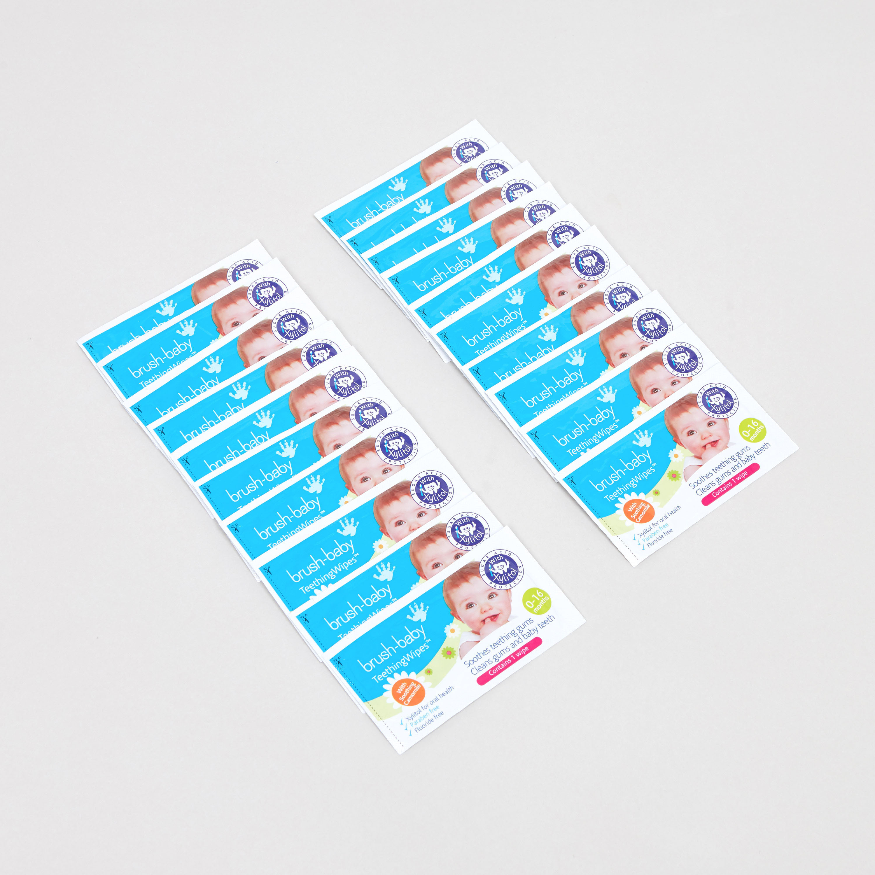Brush Baby Teething Wipes - Set of 20-baby-bathandcare-wipes-image-1