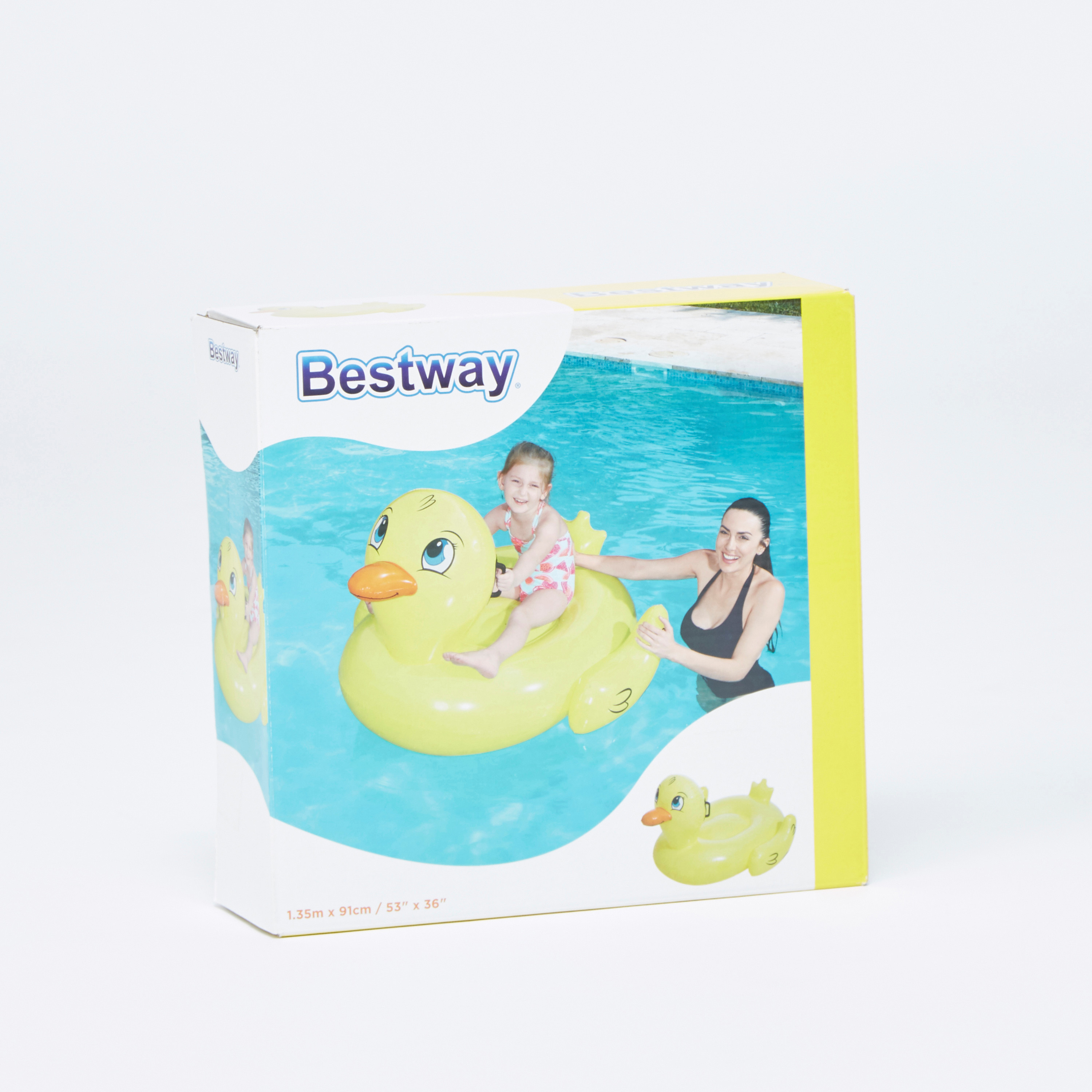 عوامة علي شكل بطة قابلة لنفخ بمقابض من بيست واي-toys-outdoor-poolandbeach-floatsandboats-image-6