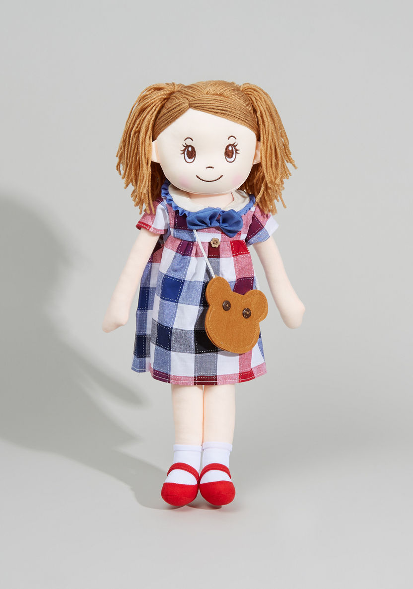 Juniors Rag Doll with Chequered Dress-Dolls and Playsets-image-0