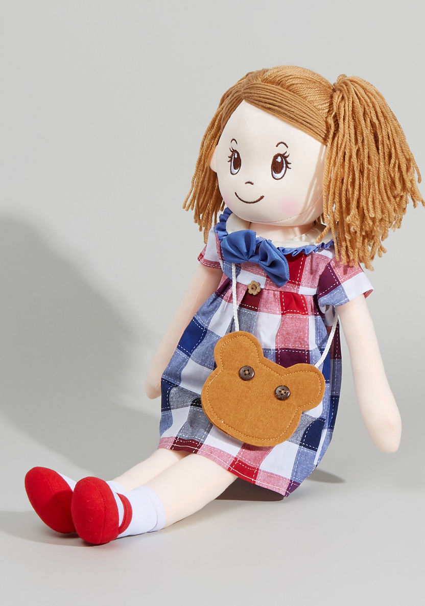 Juniors Rag Doll with Chequered Dress-Dolls and Playsets-image-1