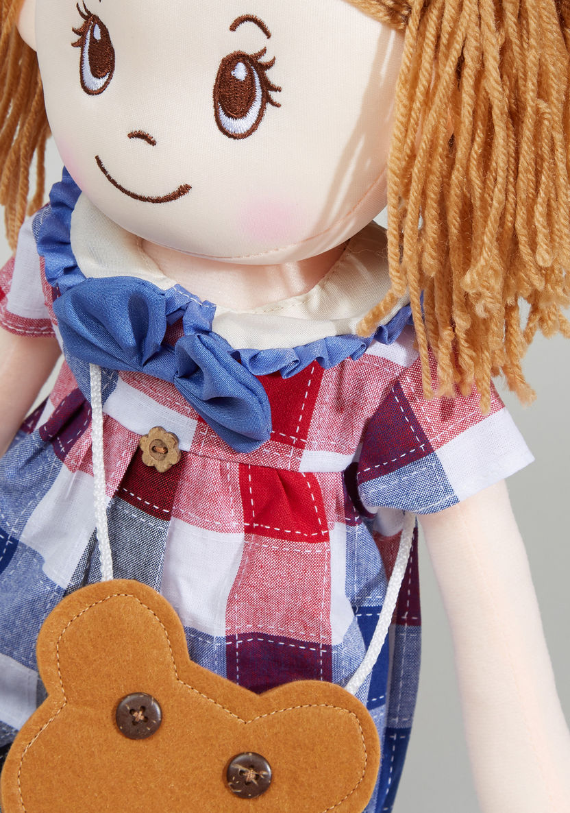 Juniors Rag Doll with Chequered Dress-Dolls and Playsets-image-2