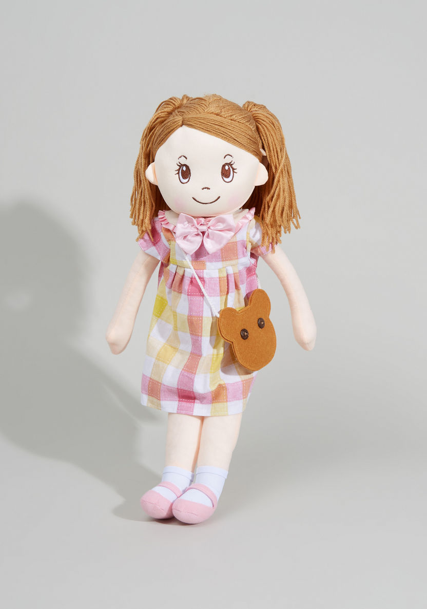 Juniors Chequered Dress Rag Doll-Dolls and Playsets-image-0