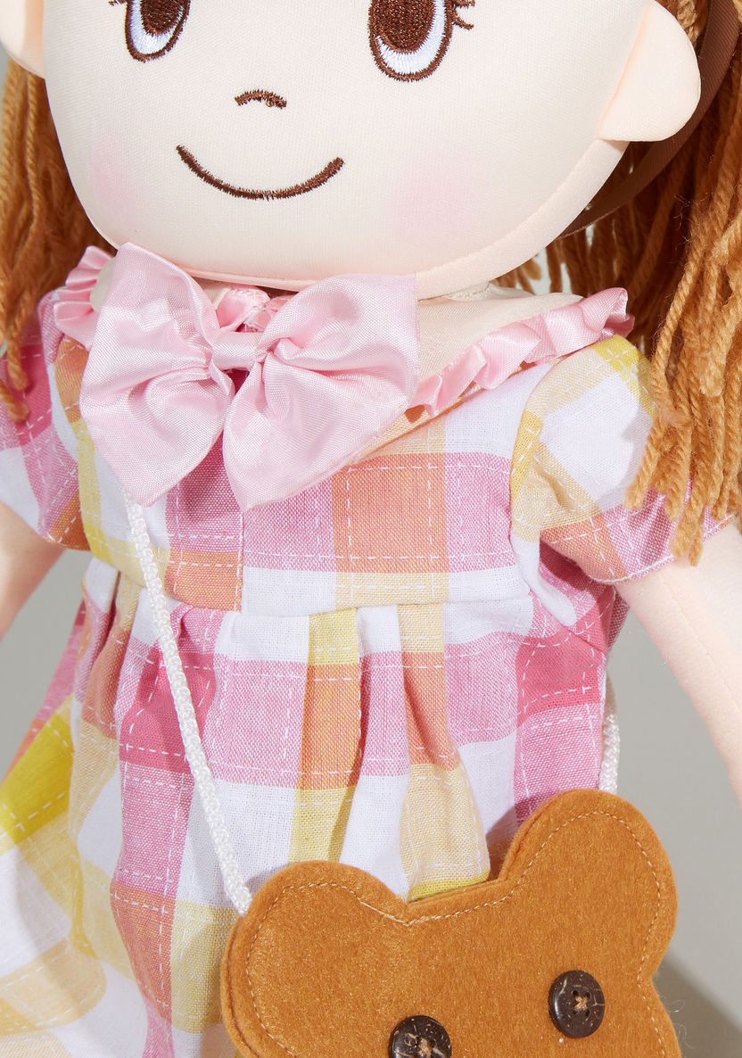 Juniors Chequered Dress Rag Doll-Dolls and Playsets-image-2