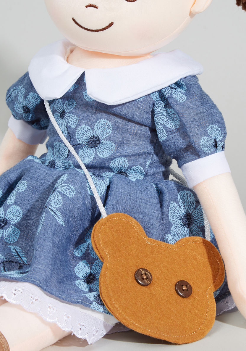 Juniors Printed Rag Doll with Bear Face Slingbag-Dolls and Playsets-image-2